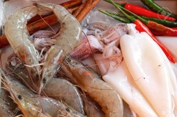 Squid fish & Shrimps